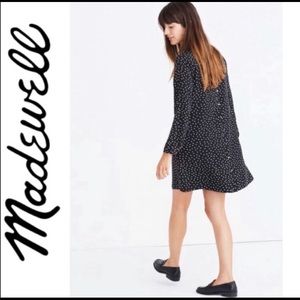 Madewell Black Star Silk Dress XS